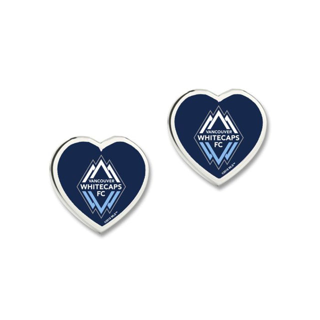 Pendientes con corazón en 3D del Vancouver Whitecaps FC HEART POST