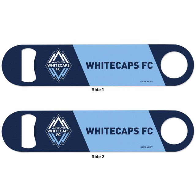 Abridor de botellas de metal de dos caras del Vancouver Whitecaps FC