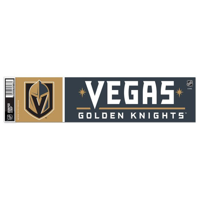 Tira de parachoques de Vegas Golden Knights de 3" x 12"