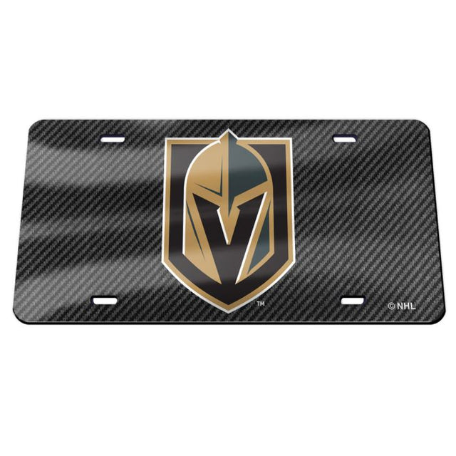 Matrícula acrílica especial de Vegas Golden Knights CARBON