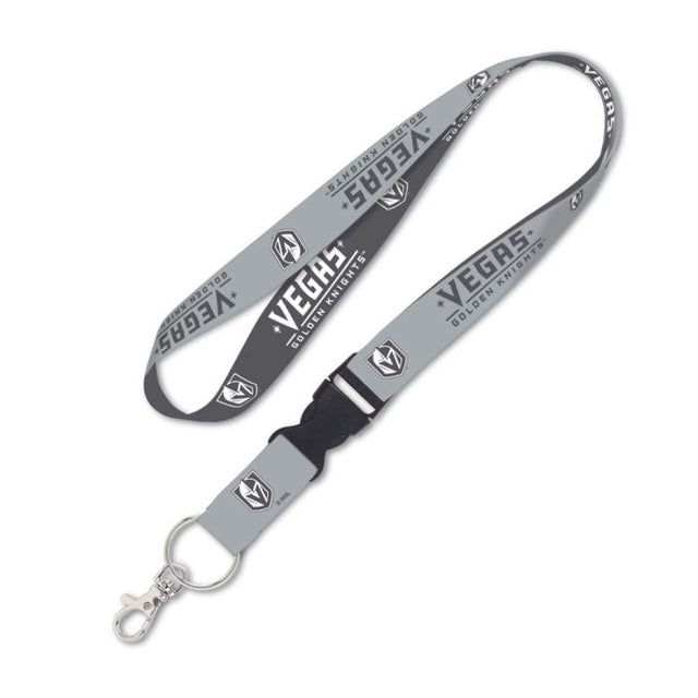 Vegas Golden Knights CHARCOAL Lanyard w/detachable buckle 1"