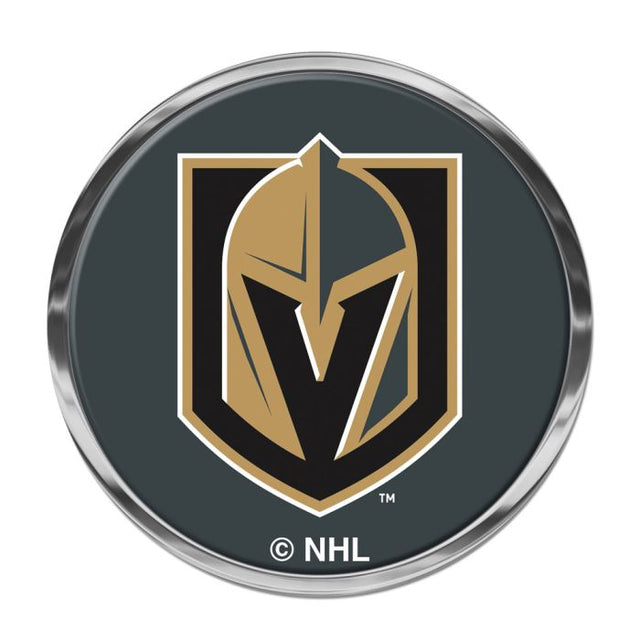 Emblema abovedado de metal cromado de Vegas Golden Knights