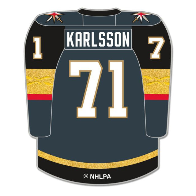 Tarjeta de joyería con pin de colección de los Vegas Golden Knights de William Karlsson