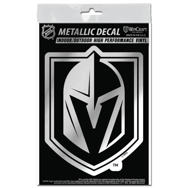 Calcomanía metálica de Vegas Golden Knights de 3" x 5"