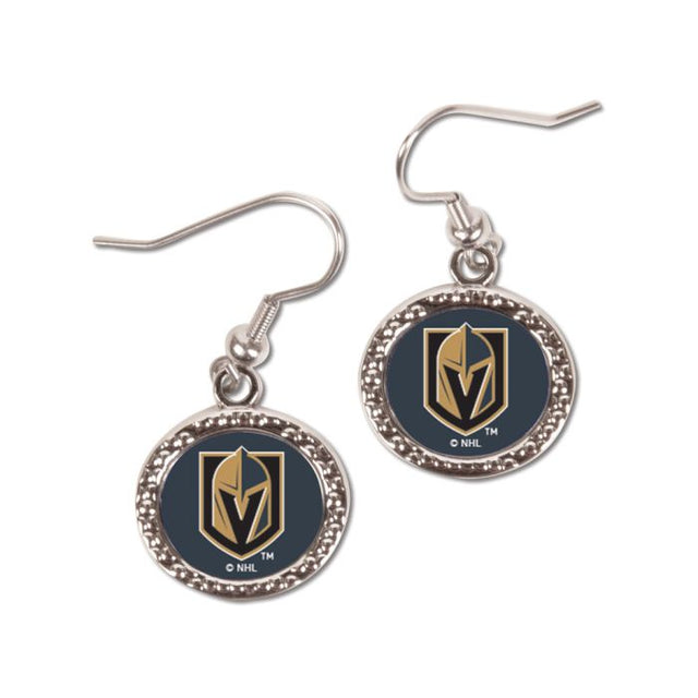 Pendientes Vegas Golden Knights Joyería Cardada Redonda