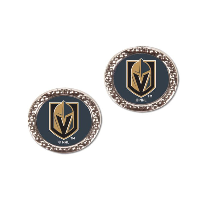 Pendientes Vegas Golden Knights Joyería Cardada Redonda