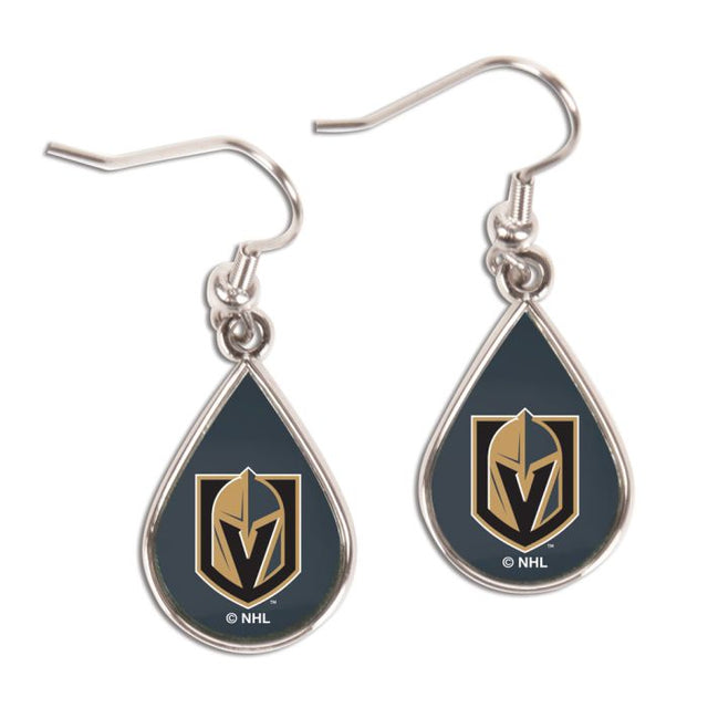 Vegas Golden Knights Earrings Jewelry Carded Tear Drop