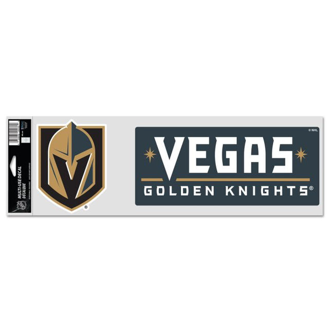 Calcomanías para fanáticos de los Vegas Golden Knights de 3,75" x 12"