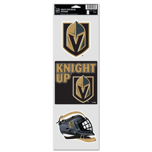 Calcomanías para fanáticos de los Vegas Golden Knights de 3,75" x 12"