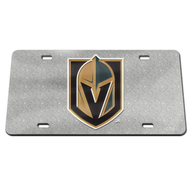 Matrícula acrílica especial con brillo de Vegas Golden Knights