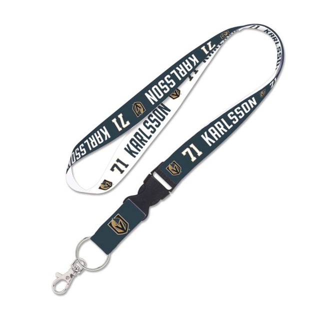 Vegas Golden Knights Lanyard w/detachable buckle 1" William Karlsson