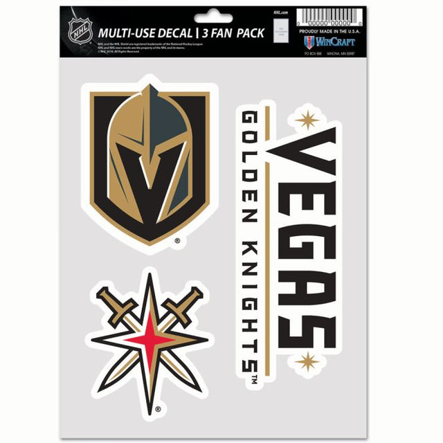 Vegas Golden Knights Multi Use 3 Fan Pack