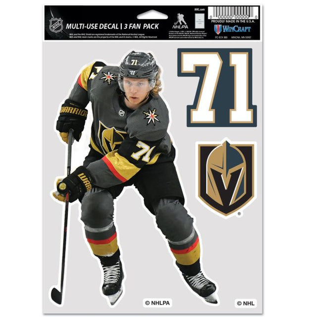 Paquete multiusos para 3 fanáticos de Vegas Golden Knights William Karlsson