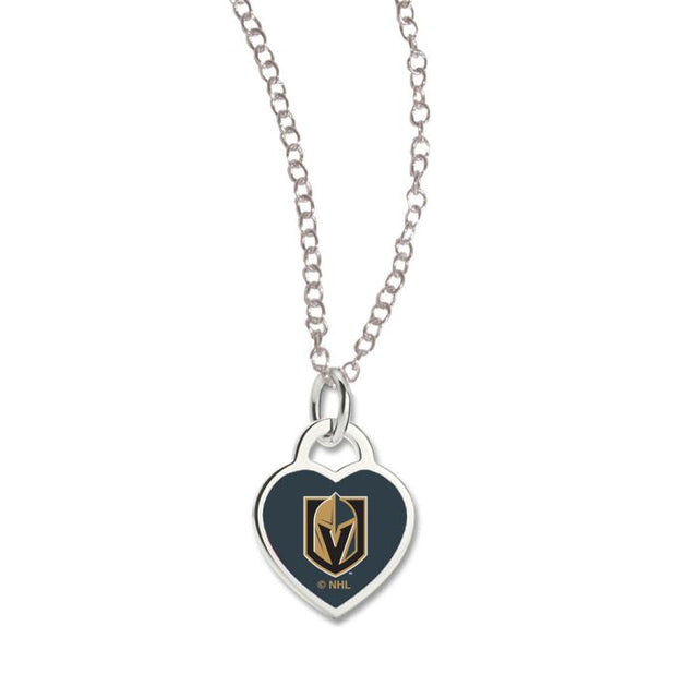 Vegas Golden Knights Necklace w/3D Heart