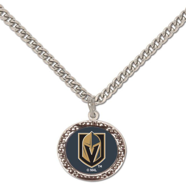 Collar Vegas Golden Knights con dije de tarjeta de joyería