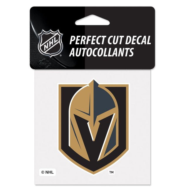 Calcomanía de color de corte perfecto de Vegas Golden Knights de 4" x 4"