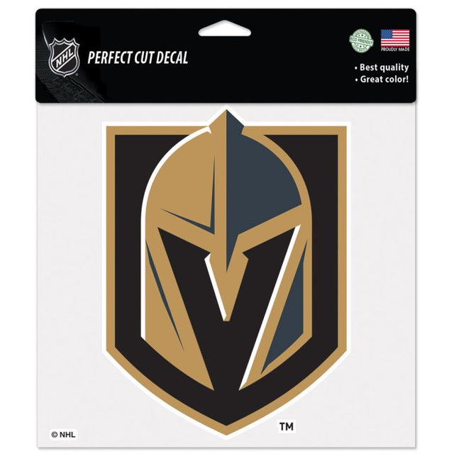 Calcomanía de color de corte perfecto de Vegas Golden Knights de 8" x 8"