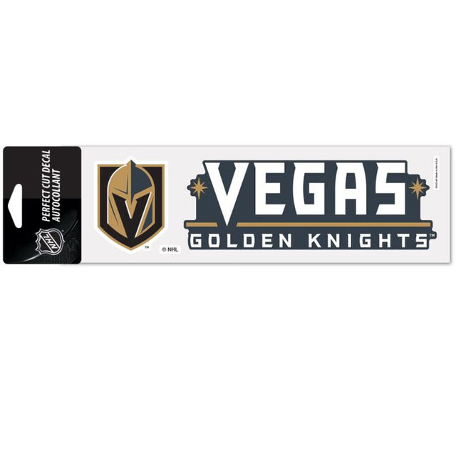 Calcomanías de corte perfecto de Vegas Golden Knights de 3" x 10"