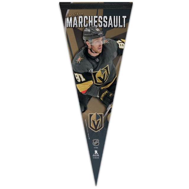 Banderín premium de Vegas Golden Knights de 12" x 30" de Jonathan Marchessault