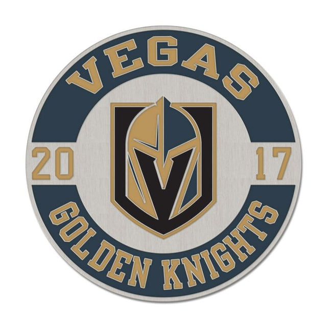 Tarjeta de joyería con pin esmaltado de colección de Vegas Golden Knights Round