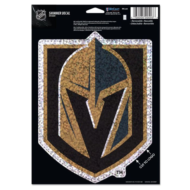 Vegas Golden Knights Shimmer Decals 5" x 7"