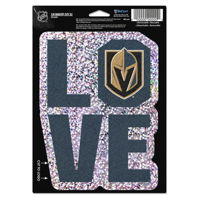 Vegas Golden Knights Shimmer Decals 5" x 7"