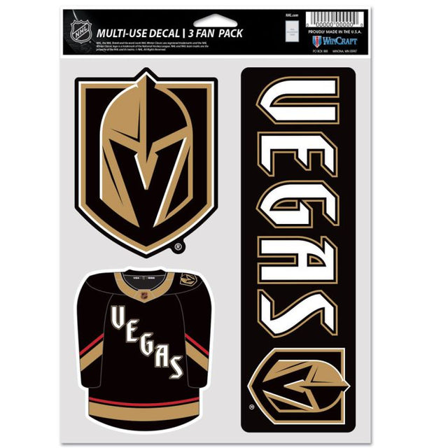 Paquete de 3 ventiladores multiusos de edición especial de Vegas Golden Knights