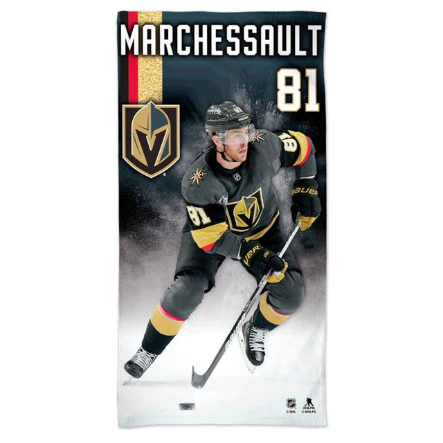 Toalla de playa Spectra de Vegas Golden Knights de 30" x 60" Jonathan Marchessault