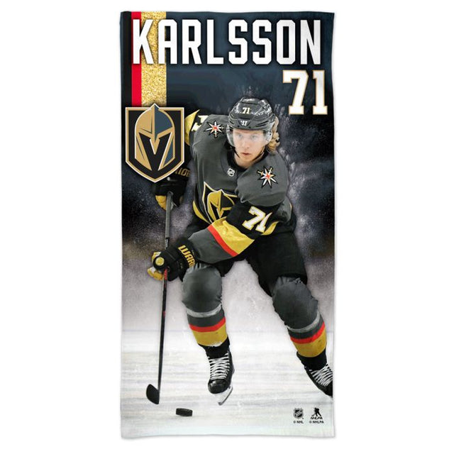 Toalla de playa Spectra de Vegas Golden Knights de 30" x 60" William Karlsson