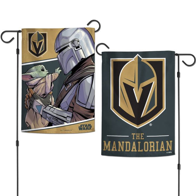 Vegas Golden Knights / Star Wars Mandalorian Garden Flags 2 sided 12.5" x 18"