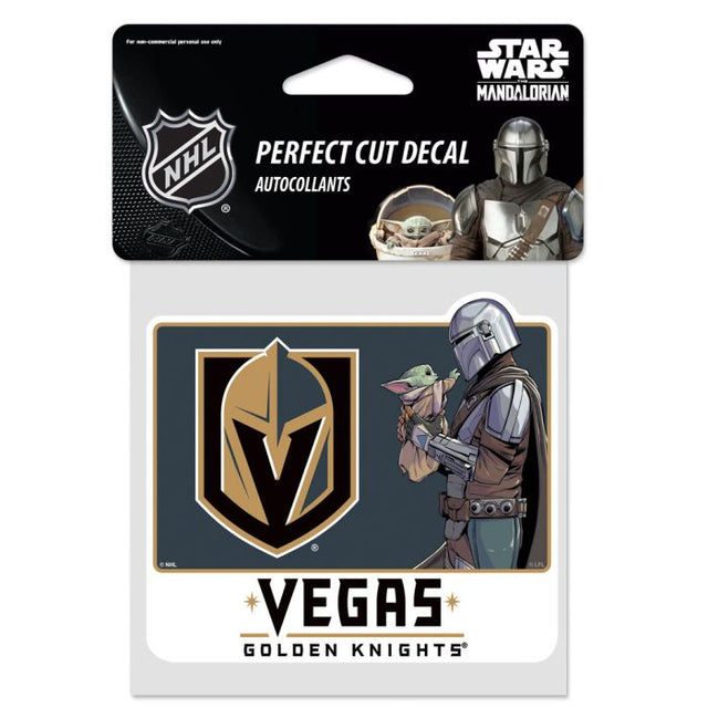 Vegas Golden Knights / Star Wars Mandalorian Perfect Cut Color Decal 4" x 4"
