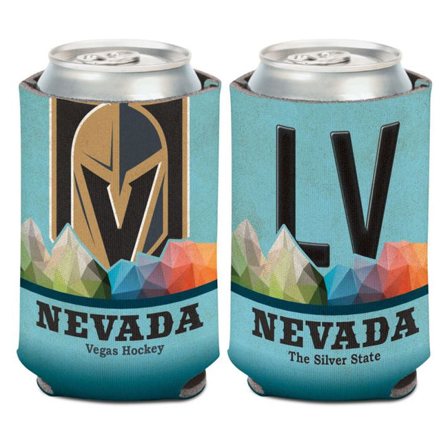 Enfriador de lata con placa estatal Vegas Golden Knights de 12 oz.