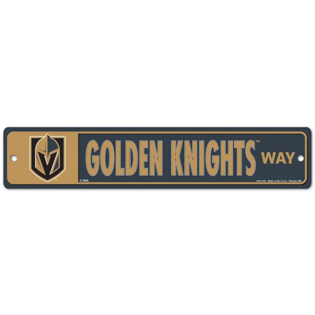 Vegas Golden Knights Street / Zone Sign 3.75" x 19"