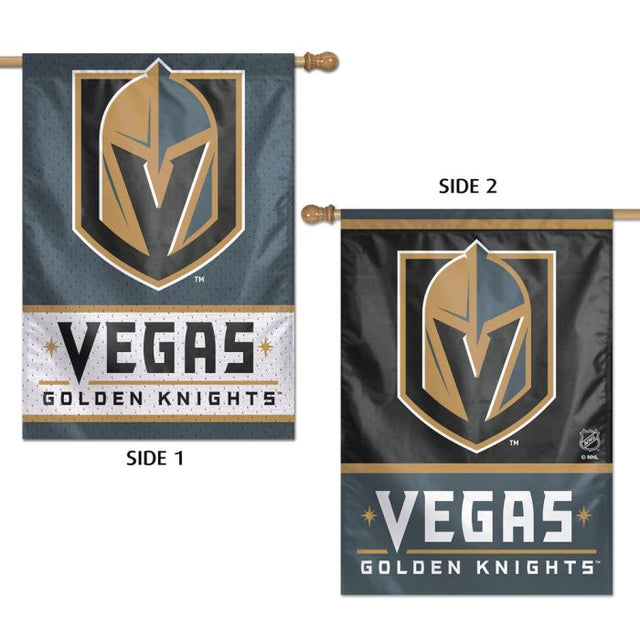 Bandera vertical de los Vegas Golden Knights de 2 lados, 28" x 40"