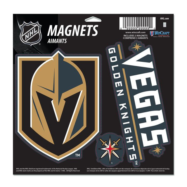 Imán de vinilo de los Vegas Golden Knights de 11" x 11"