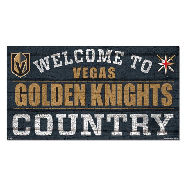 Vegas Golden Knights Wood Sign 13"x24" 1/4" thick