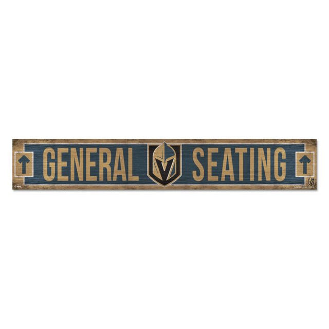 Vegas Golden Knights Wood Sign 6"x36" 3/8" thick