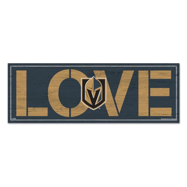 Vegas Golden Knights Wood Sign 8"x23" 1/4" thick