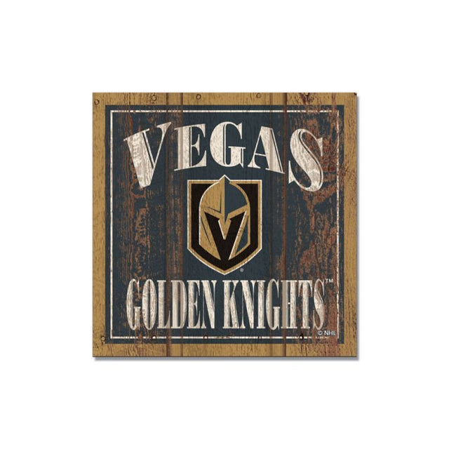 Imán de madera de los Vegas Golden Knights de 3" x 3"