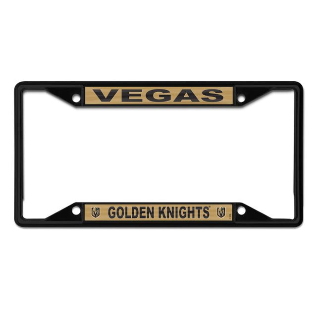 Marco de acero inoxidable con licencia de Vegas Golden Knights, color negro