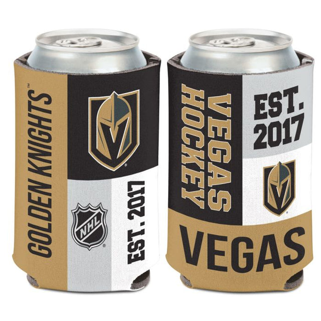 Enfriador de latas con bloques de colores Vegas Golden Knights de 12 oz.