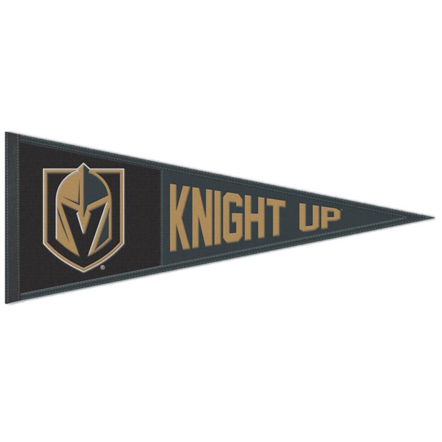 Banderín de lana con el lema de los Vegas Golden Knights, 13" x 32"