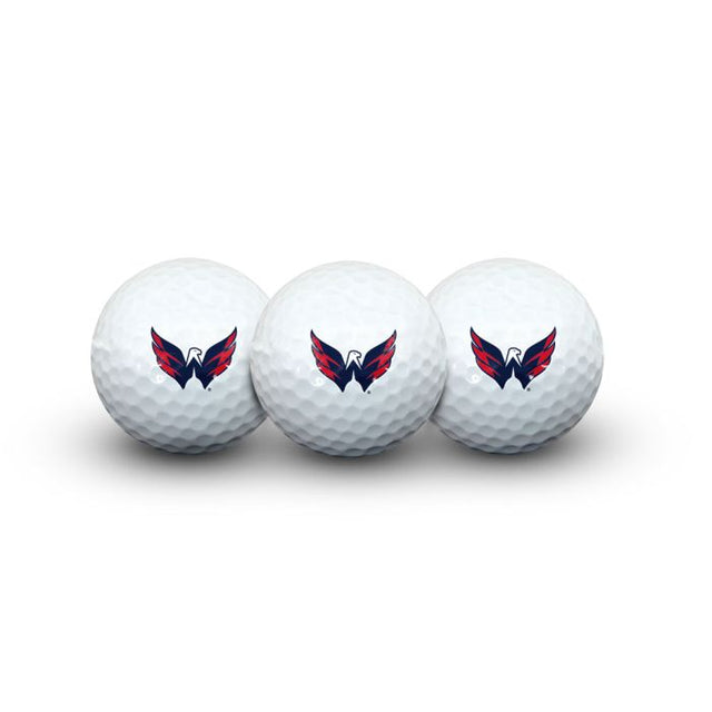 3 pelotas de golf de Washington Capitals en estuche tipo concha