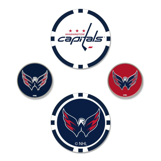 Juego de cuatro marcadores de balón de Washington Capitals