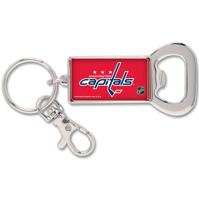 Llavero con abrebotellas rectangular de Washington Capitals