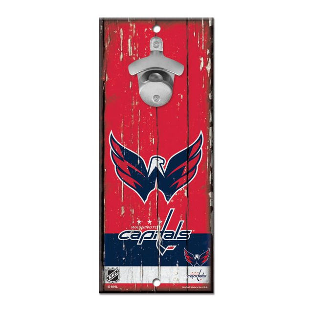 Washington Capitals Bottle Opener Sign 5x11