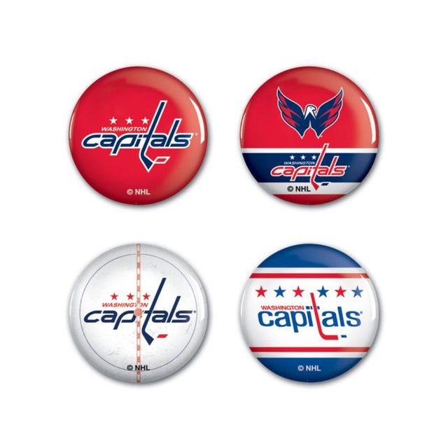 Washington Capitals Button 4 Pack 1 1/4" Rnd