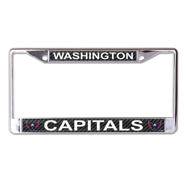 Washington Capitals CARBON Lic Plt Frame S/L Printed