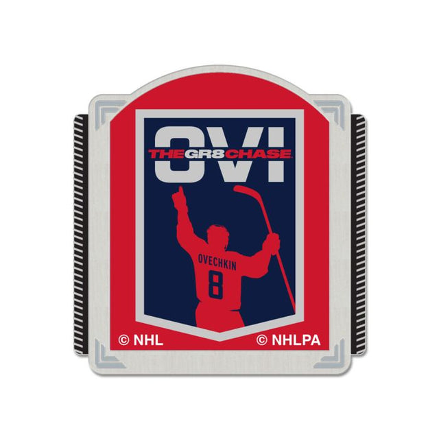 Tarjeta de joyería con pin de colección de Washington Capitals de Alex Ovechkin