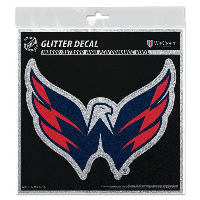 Washington Capitals Decal Glitter 6" x 6"